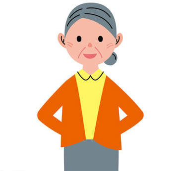 70代女性のイラスト
